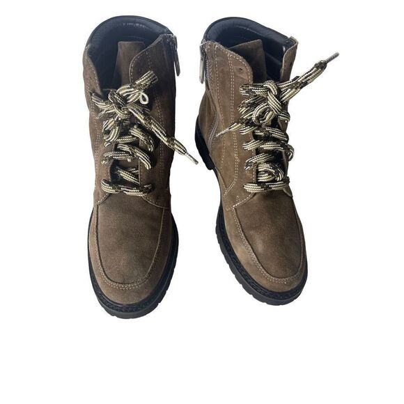 Aquatalia Mayra Weatherproof Suede Lace Up boot US 7 M Combat Ankle Boot Women’s - Picture 4 of 10